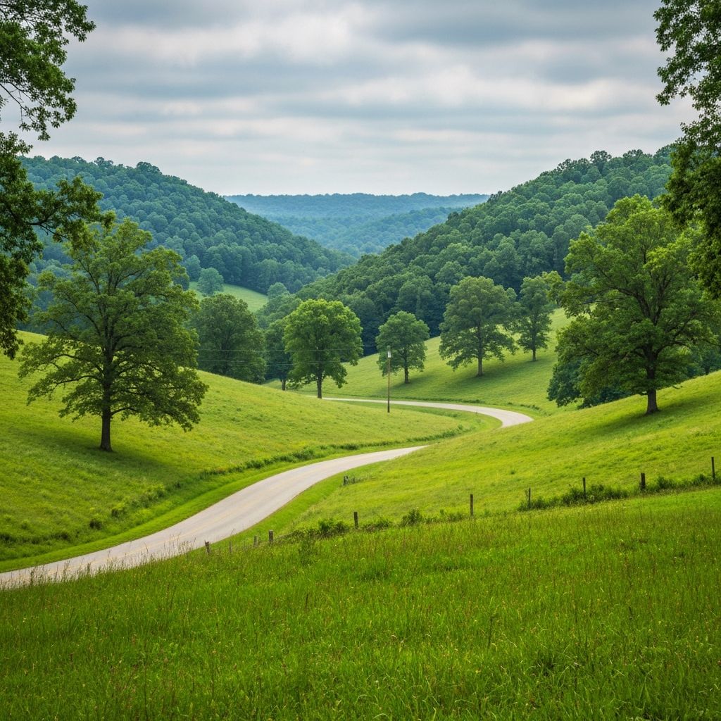 Missouri countryside road